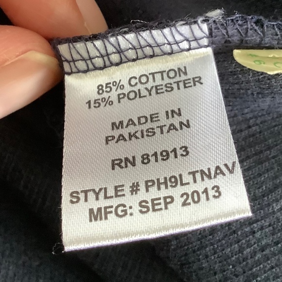 Mens XL - New PD&C Long Sleeve Henley Button Shirt Navy Blue Cotton Polyester - Picture 9 of 10